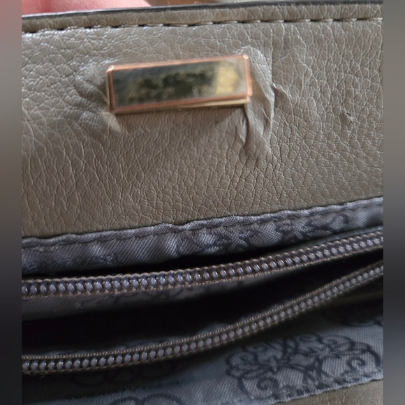 Enzo Angiolini Sequin Metallic Tote Bag Textured Gold Bronze Silver Pattern - Picture 13 of 13